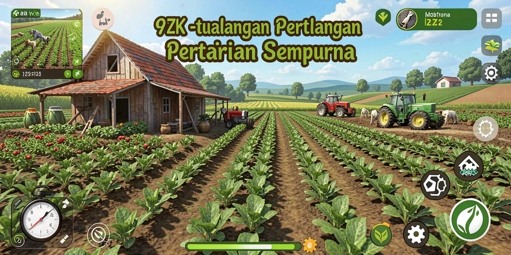 Tampilan gameplay <strong>9ZK</strong> yang menarik dalam pertanian.
