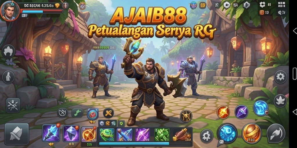 Tampilan gameplay AJAIB88 yang penuh aksi dan strategi RPG.