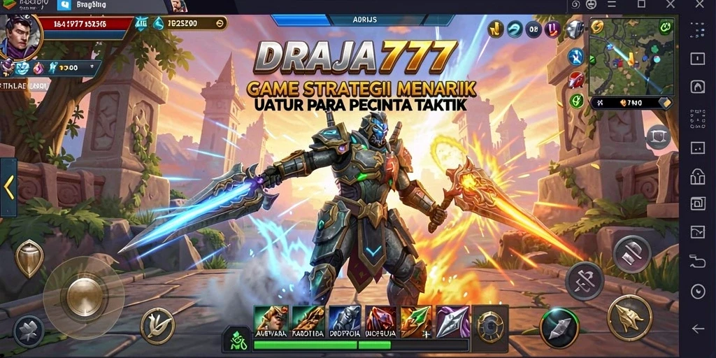Tampilan menakjubkan dari gameplay DRAJA777 dalam pertempuran strategi.