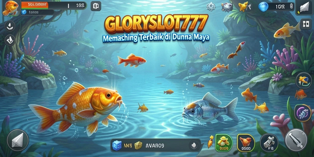 Tampilan gameplay GLORYSLOT777 yang menarik saat memancing.
