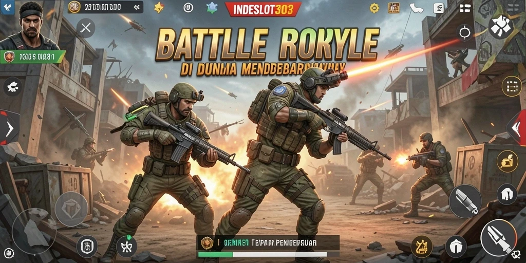 Screenshot gameplay seru INDESLOT303 dalam aksi Battle Royale.