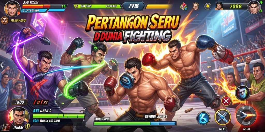 Tampilan gameplay JV88 yang penuh aksi dan strategi bertarung.