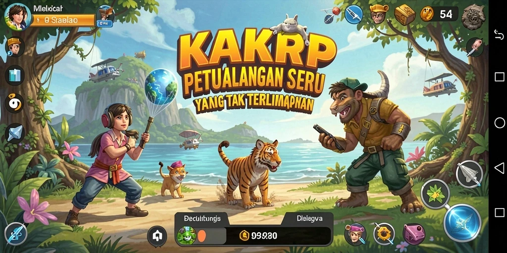Screenshot gameplay KAKRP yang menunjukkan aksi petualangan seru.