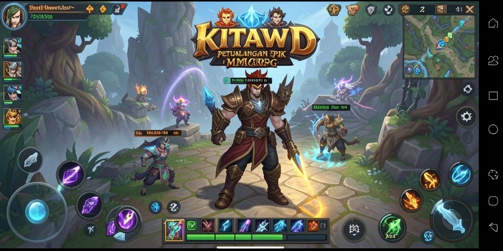 Tangkapan layar gameplay KITAWD yang menampilkan aksi seru di dunia MMORPG.