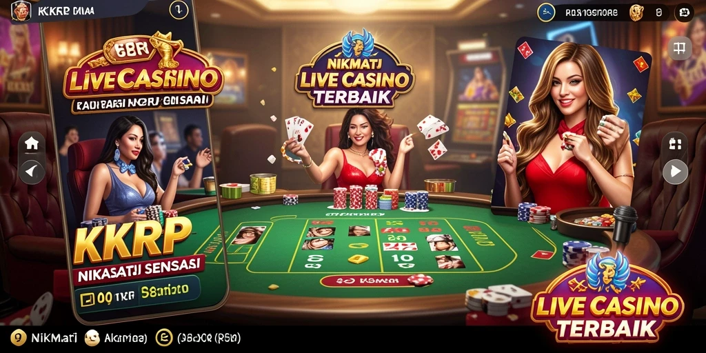 Gameplay Live Casino yang seru dan interaktif di KKRP.