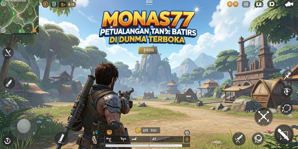 Tampilan gameplay seru di dunia terbuka MONAS77.