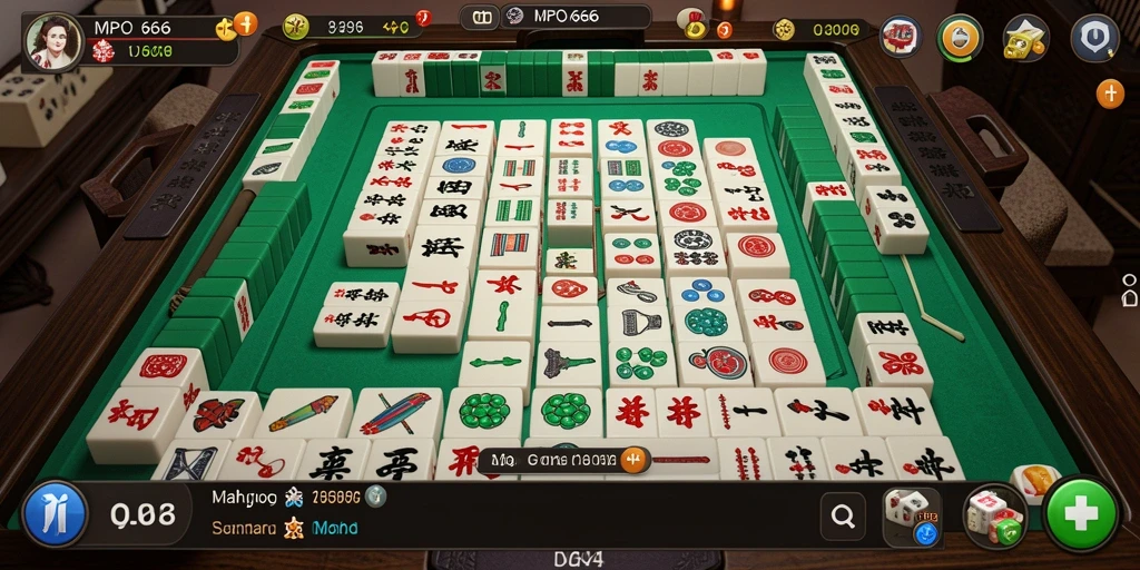 Tampilan gameplay menarik dari MPO666 yang menggambarkan keseruan permainan Mahjong.