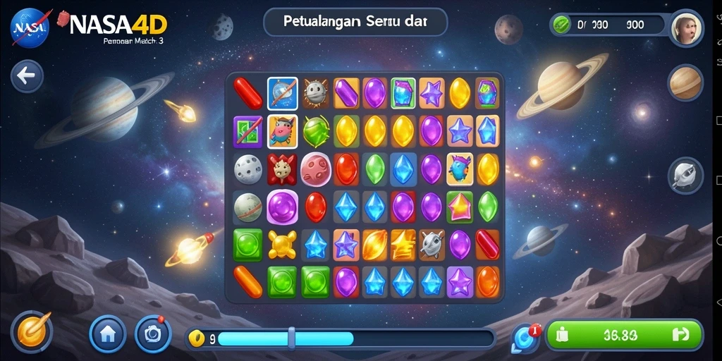 Tampilan gameplay <strong>NASA4D</strong> yang penuh warna dan menarik.