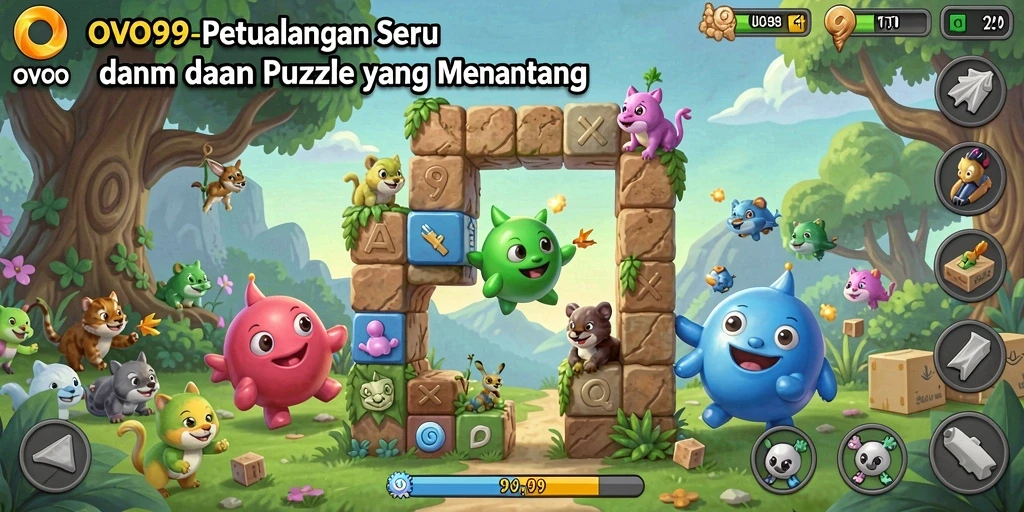 Tampilan gameplay OVO99 yang menarik dan penuh warna.