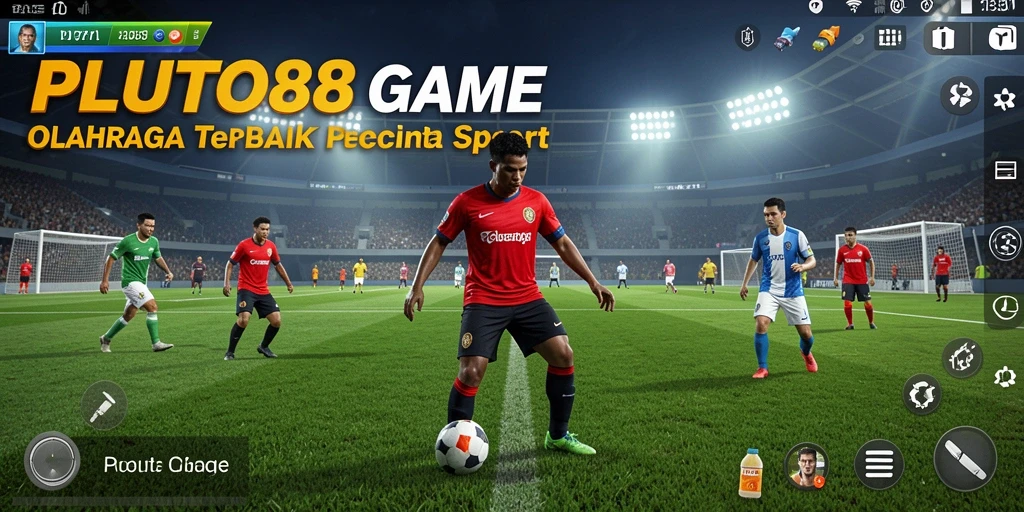 Tampilan utama gameplay PLUTO88 yang menggambarkan keseruan olahraga.