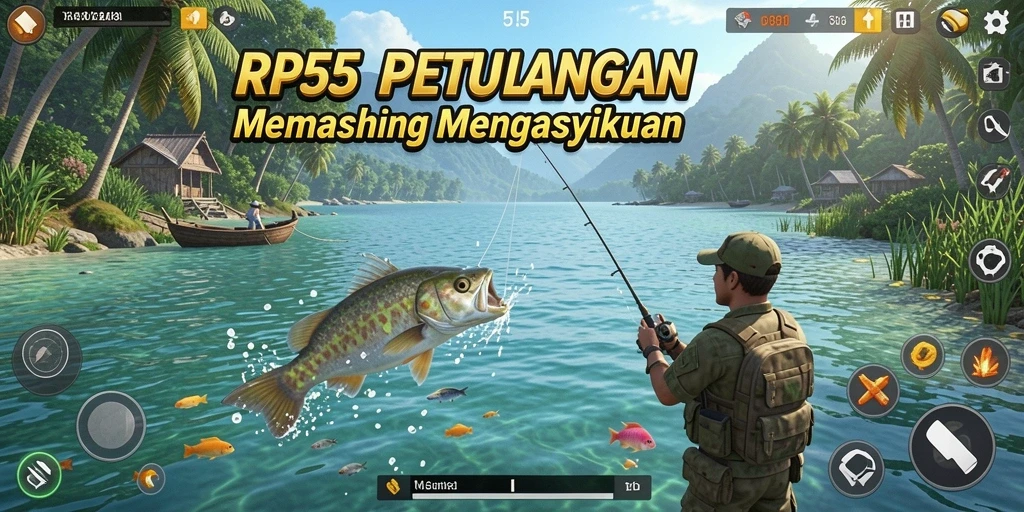 Tangkapan ikan yang menakjubkan dalam gameplay RP55.