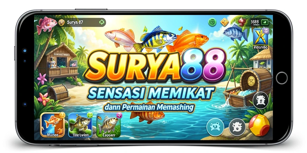 Gameplay SURYA88 menampilkan pengalaman memancing yang seru dan menantang.