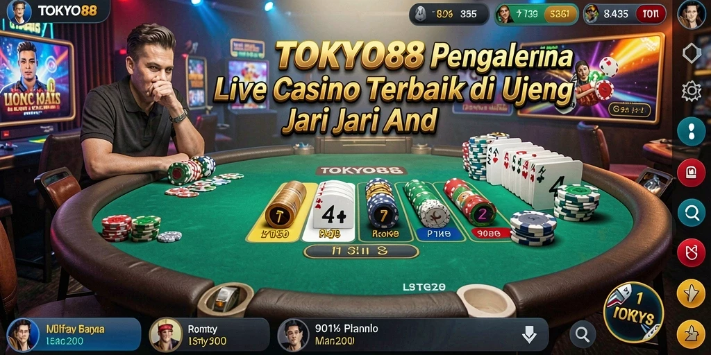 Tampilan gameplay Live Casino di TOKYO88 yang menegangkan dan mengasyikkan.