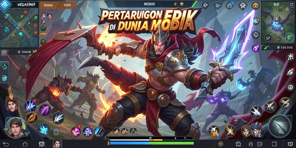 Tampilan aksi seru dalam permainan MOBA VEGAS969.